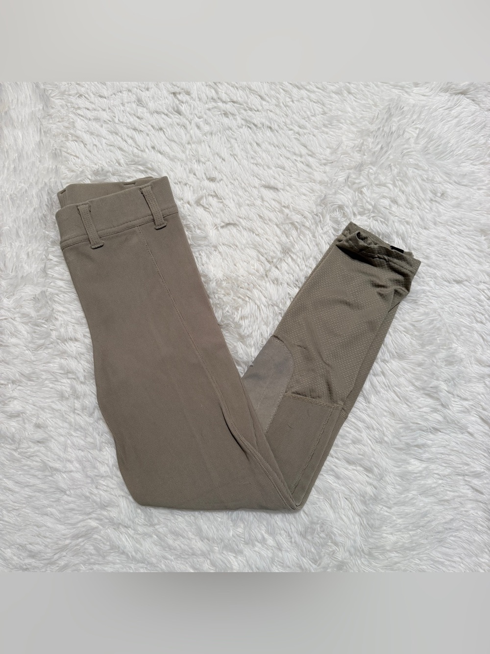 Women’s Small Tan Irideon Knee Patch Horseback Riding Tights Breeches